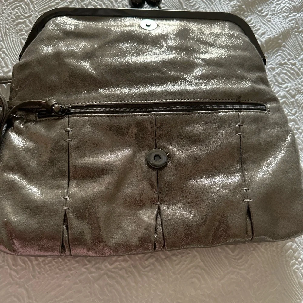 Jessica Simpson Silver Clutch Wristlet